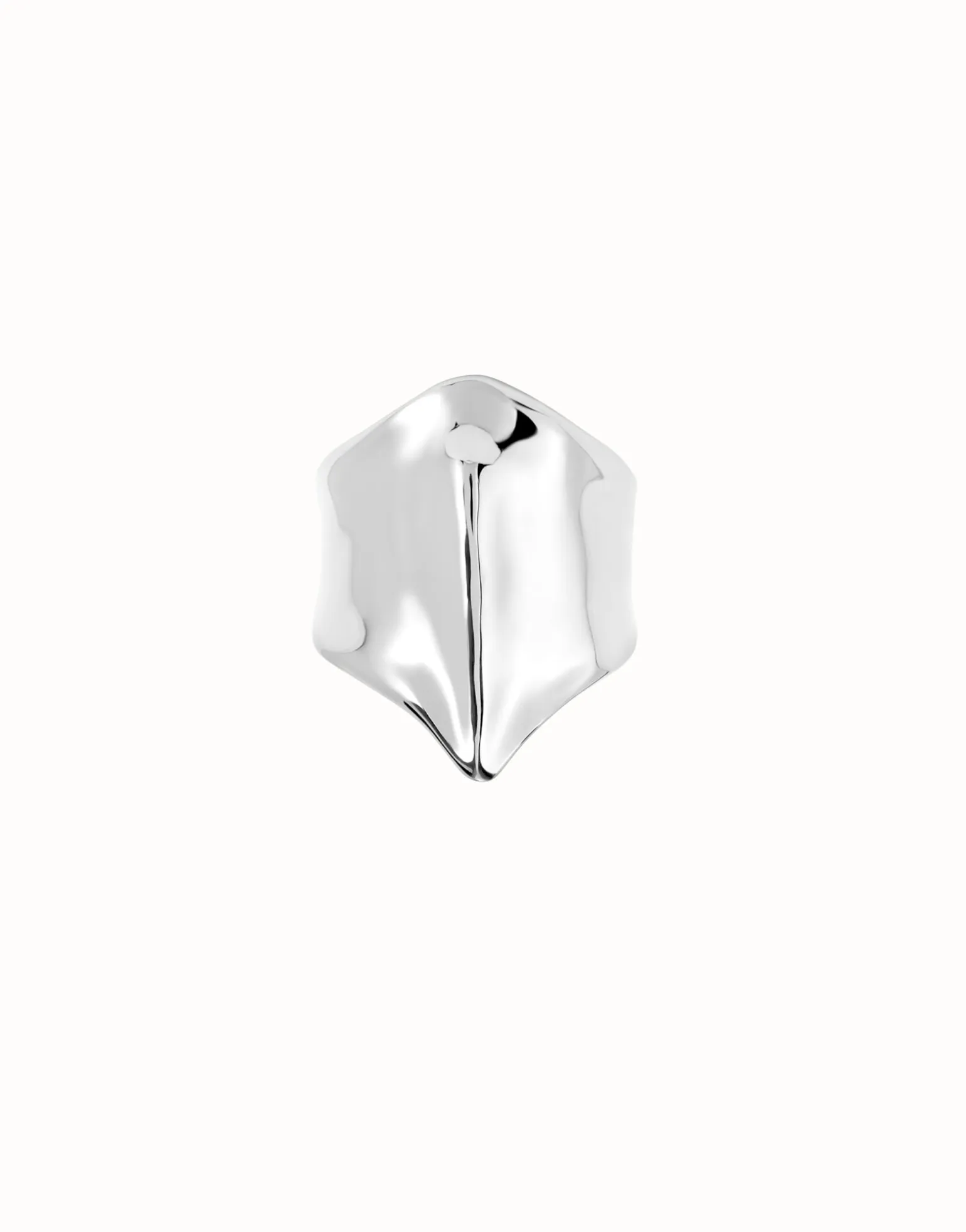 Anillo bañado en plata de ley figura mantarraya