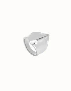 Anillo bañado en plata de ley figura mantarraya