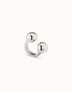 Anillo bolas bañado en plata de ley