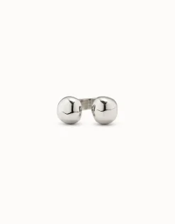 Anillo bolas bañado en plata de ley