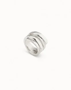 Anillo irregular bañado en plata de ley