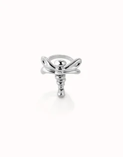 Anillo libélula bañado en plata de ley