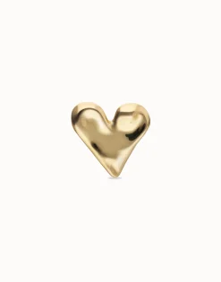 Anillo maxi bañado en oro 18k con forma de corazón