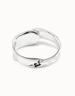 Brazalete bañado en plata de ley de estilo minimalista mujer