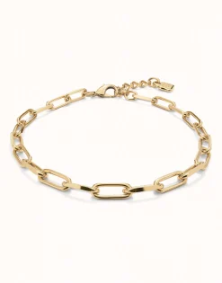 Cadena bañada en oro 18k con eslabones
