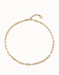 Cadena corta bañado en oro de 18k