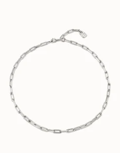 Cadena corta bañado en plata de ley