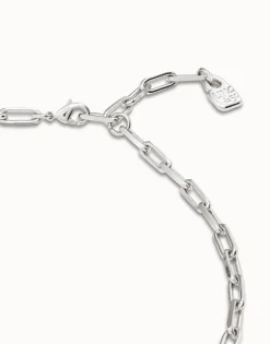 Cadena corta bañado en plata de ley