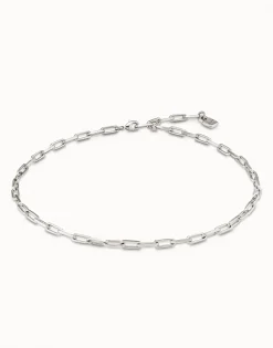 Cadena corta bañado en plata de ley