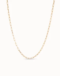 Cadena larga bañada en oro de 18k