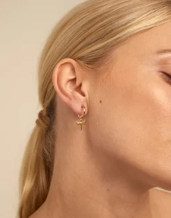 Charm de piercing bañado en oro de 18k de libélula