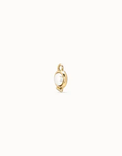 Charm de piercing bañado en oro de 18k de círculo y cristal
