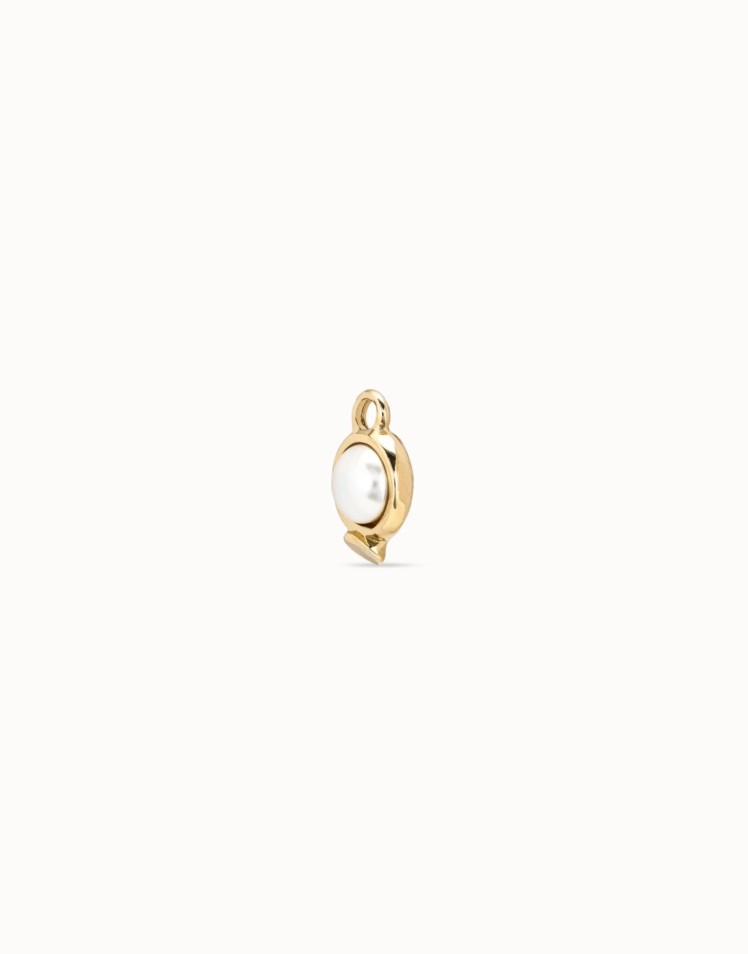 Charm de piercing bañado en oro de 18k de círculo y cristal