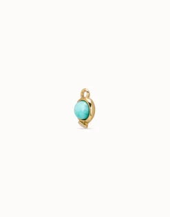 Charm de piercing bañado en oro de 18k de círculo y cristal