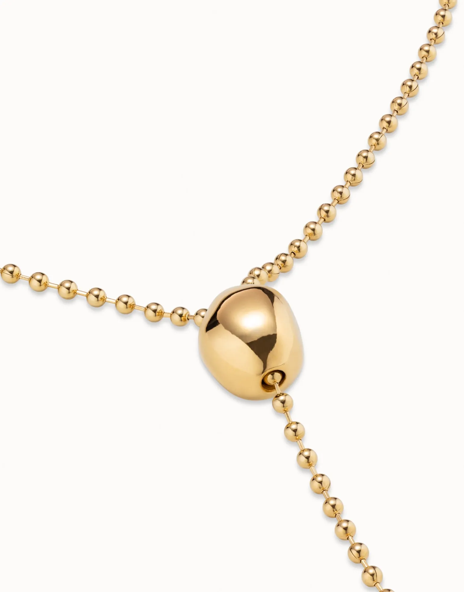Collar bañado en oro de 18k de cadena regulable