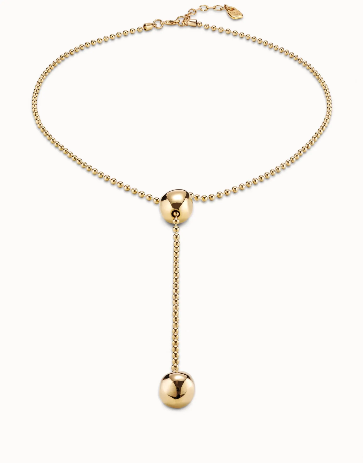 Collar bañado en oro de 18k de cadena regulable