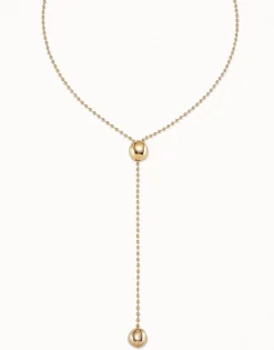 Collar bañado en oro de 18k de cadena regulable