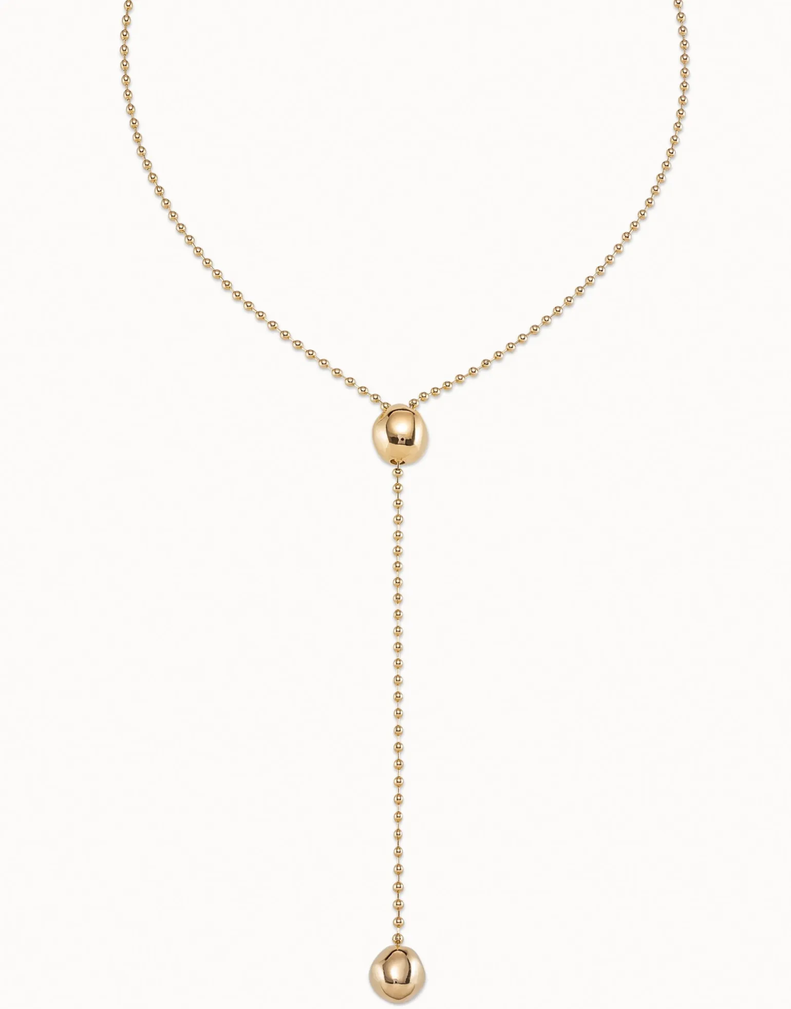 Collar bañado en oro de 18k de cadena regulable