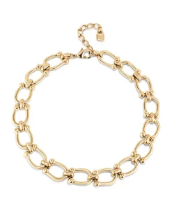 Collar bañado en oro 18k con eslabones medianos