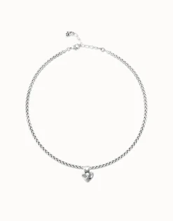 Collar bañado en plata con detalle de corazón pequeño