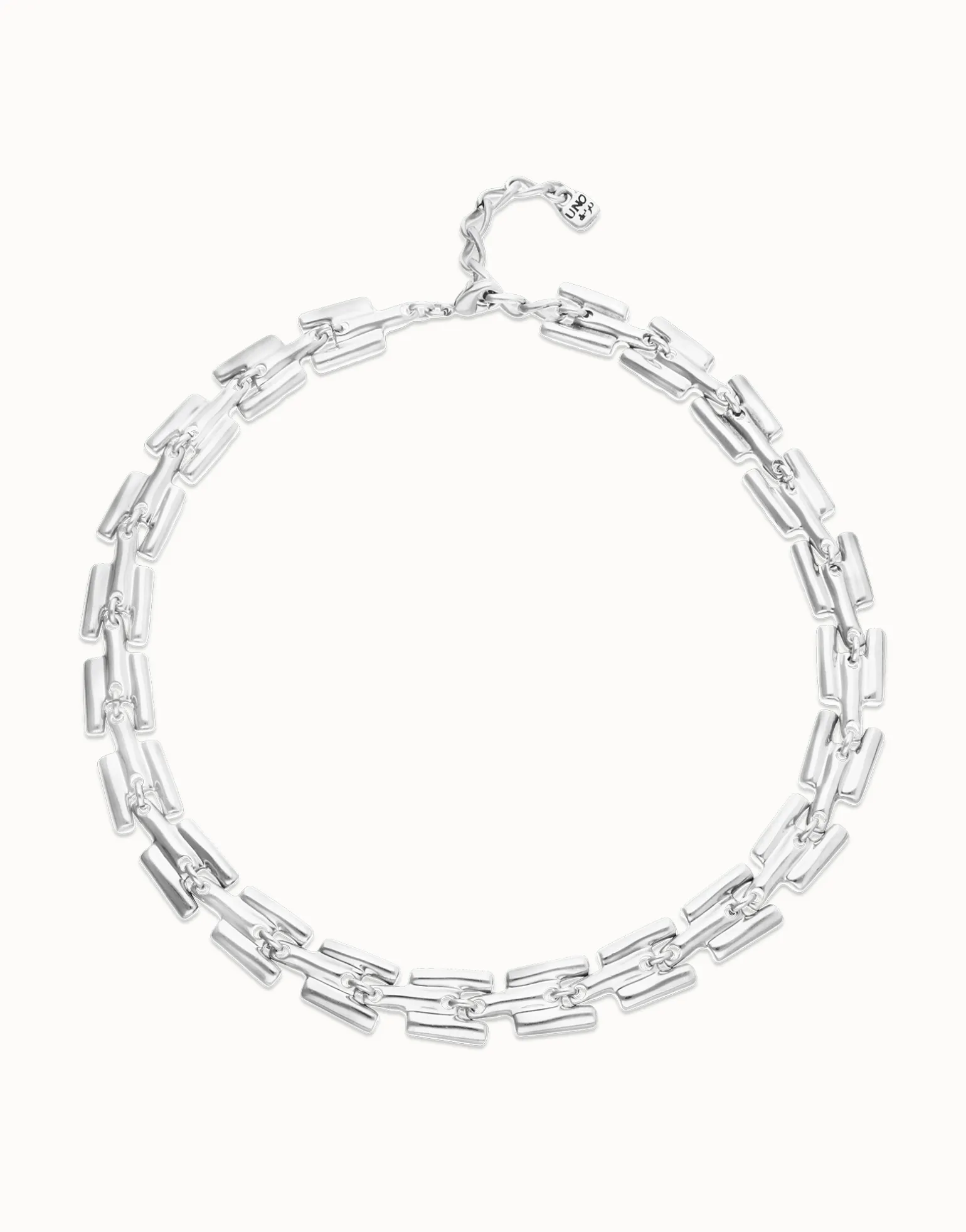 Collar con eslabones bañado en plata de ley