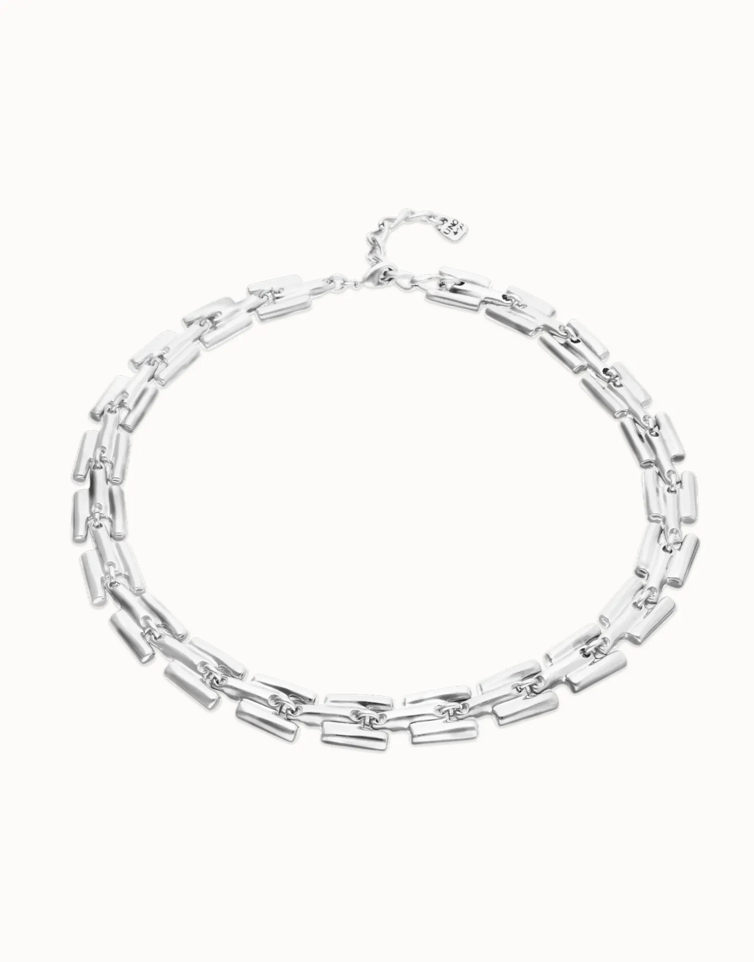 Collar con eslabones bañado en plata de ley