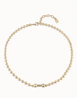 Collar corto bañado en oro de 18k