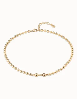 Collar corto bañado en oro de 18k