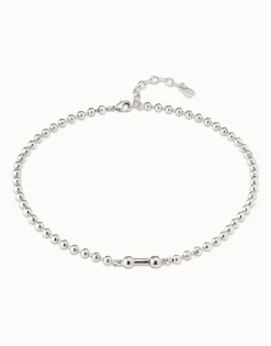 Collar corto bañado en plata de ley