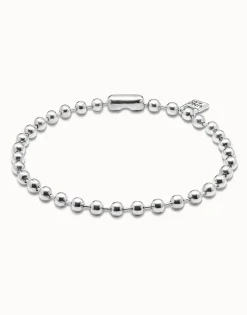 Collar de cuentas bañada en plata de ley