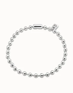 Collar de cuentas bañada en plata de ley
