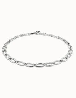 Collar de eslabones bañado en plata de ley