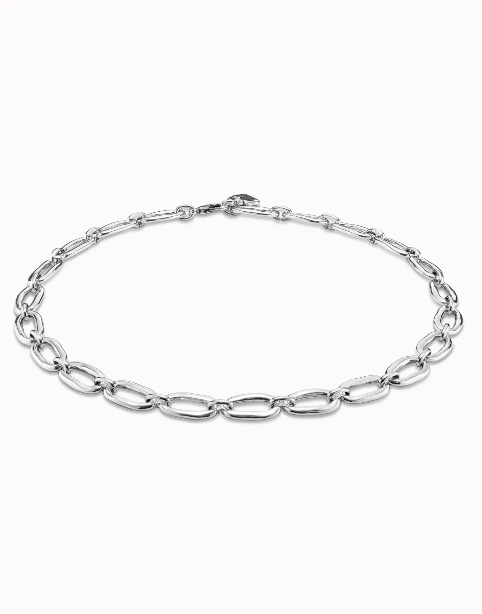 Collar de eslabones bañado en plata de ley