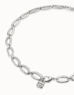 Collar de eslabones bañado en plata de ley