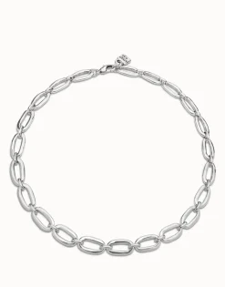 Collar de eslabones bañado en plata de ley