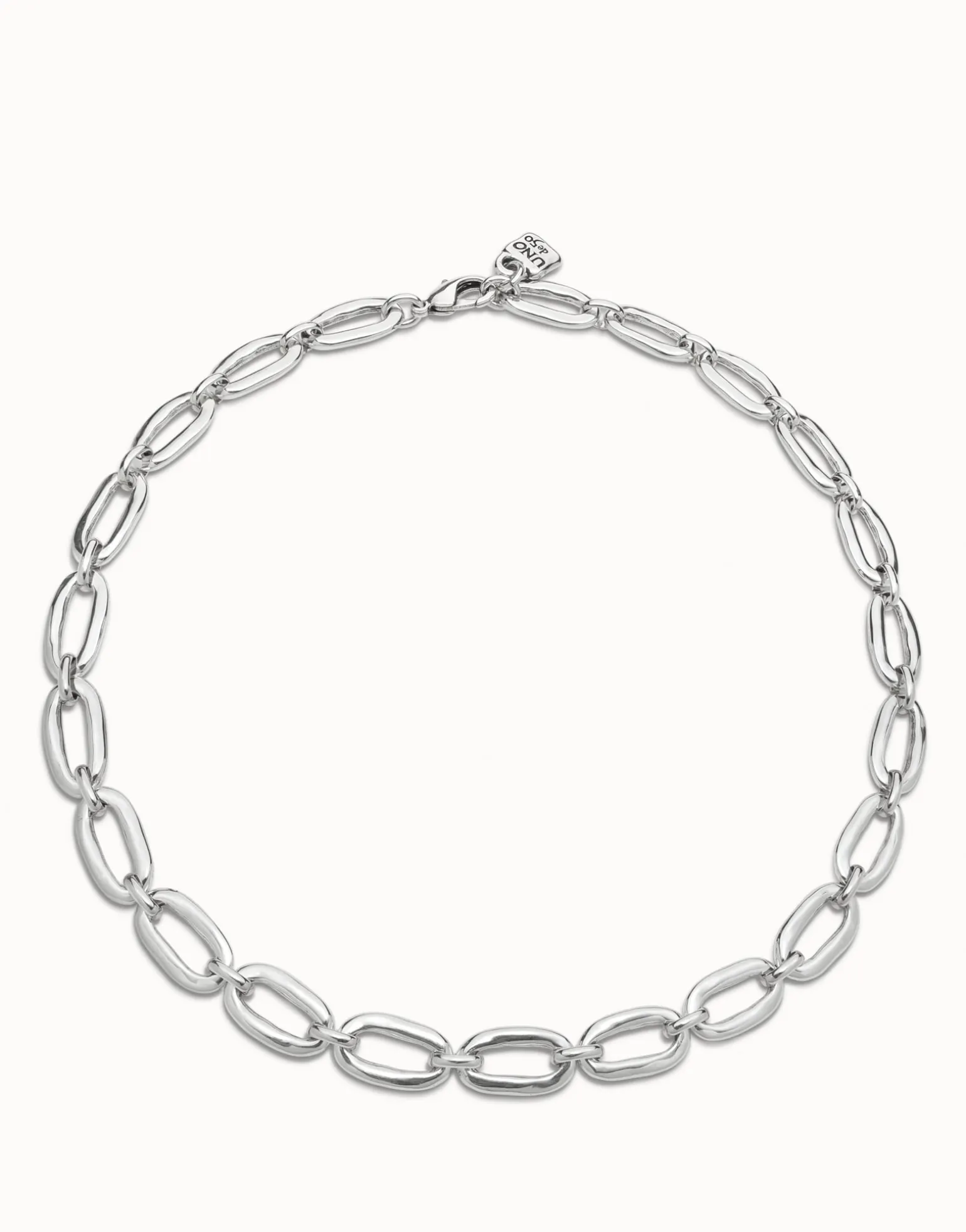 Collar de eslabones bañado en plata de ley