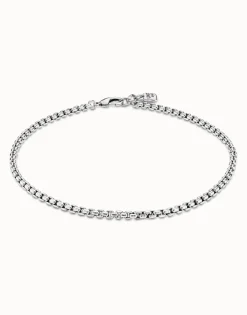 Collar eslabones bañado en plata de ley