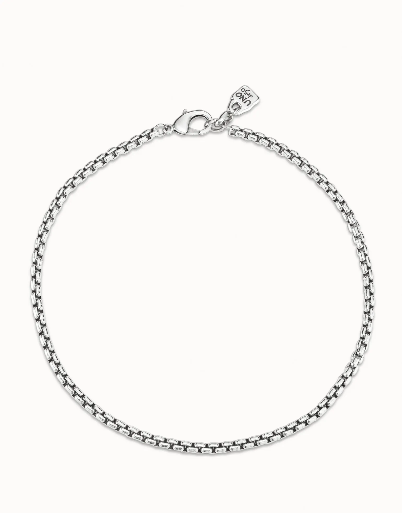 Collar eslabones bañado en plata de ley