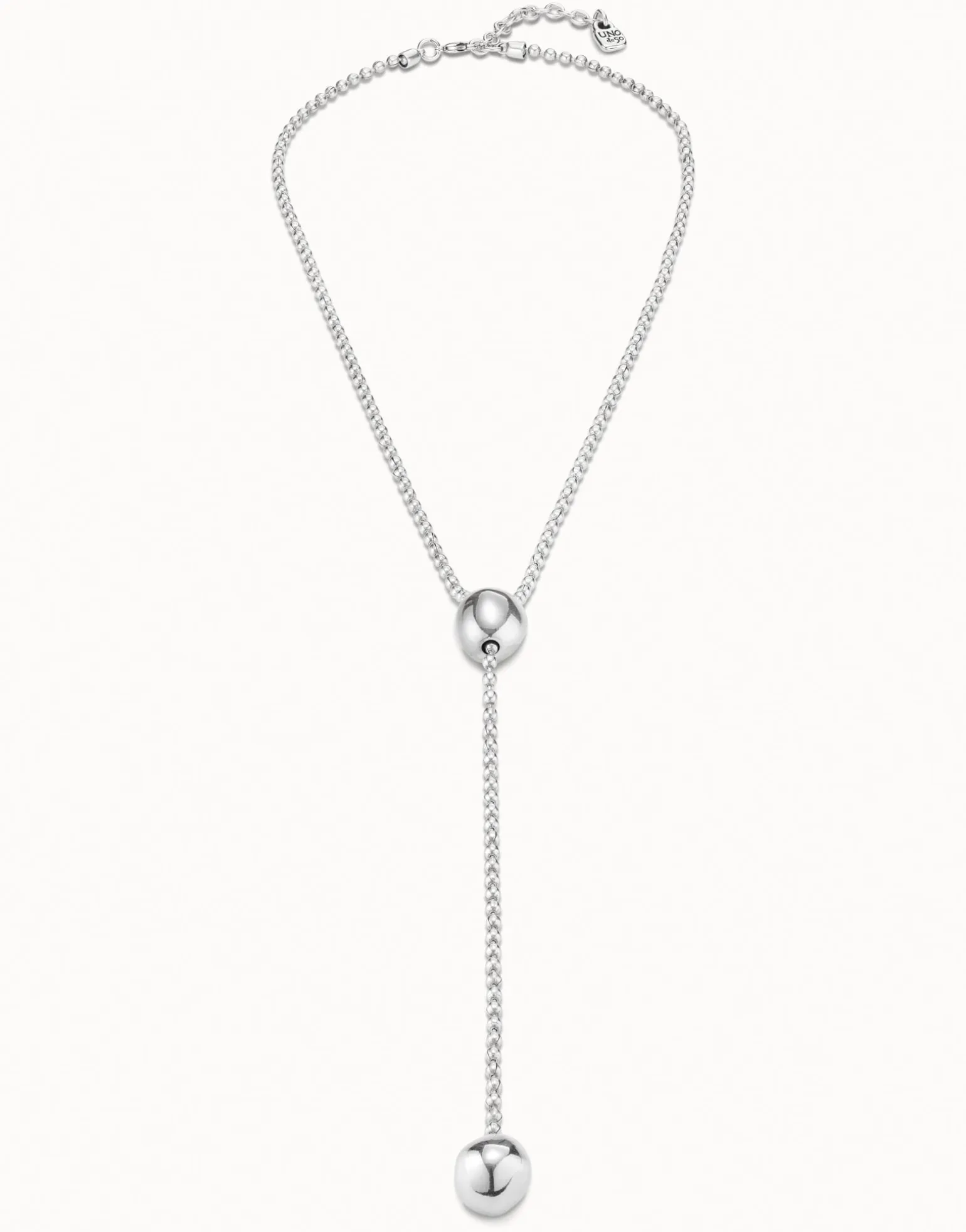 Collar largo bañado en plata de ley