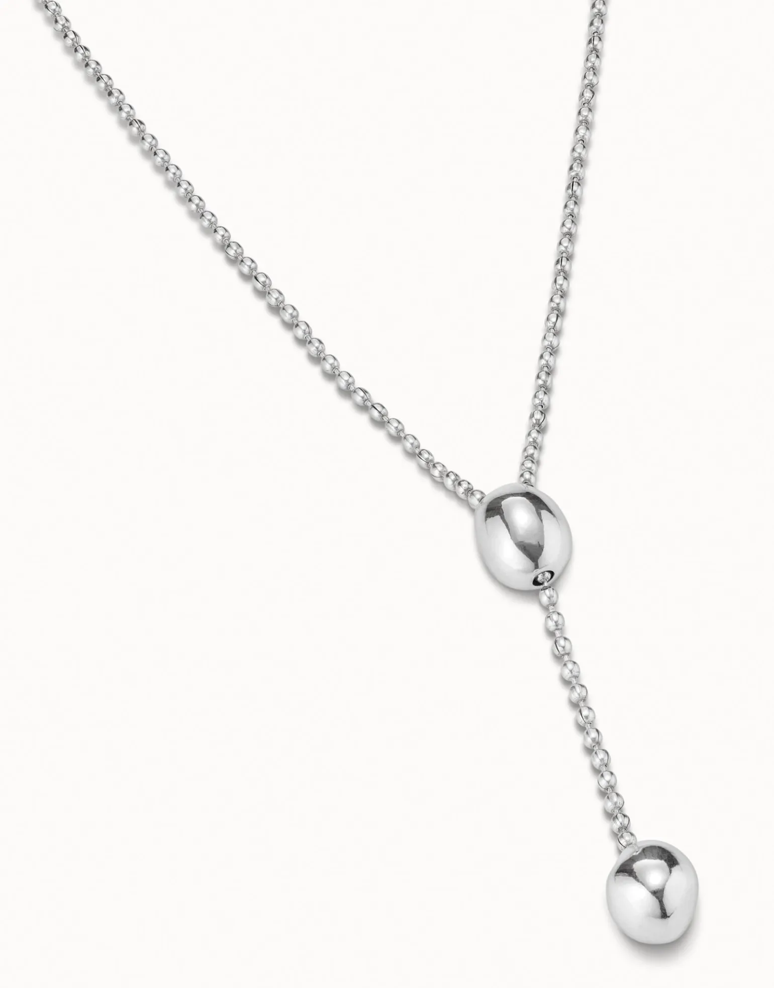 Collar largo bañado en plata de ley