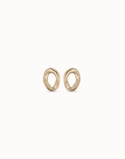 Pendientes bañados en oro 18K con forma de eslabón