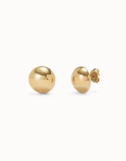Pendientes bañados en oro 18k en forma de bola