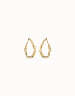 Pendientes maxi de eslabones bañados en oro de 18k