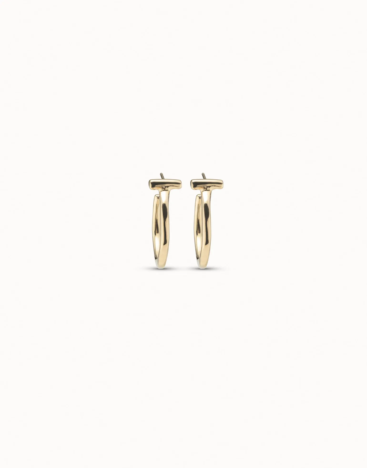 Pendientes redondos bañados en oro de 18k