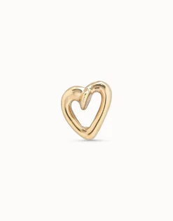 Piercing bañado en oro de 18k de ''corazón clavado''