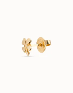 Piercing bañado en oro de 18k de trébol