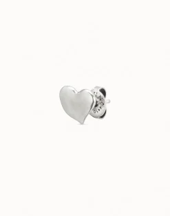 Piercing bañado en plata de ley de corazón
