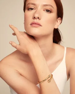 Pulsera bañada en oro 18k con muelle interior