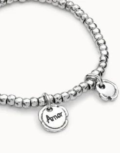 Pulsera bañada en plata de ley Multicharms para mujer