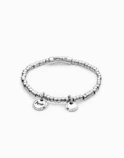 Pulsera bañada en plata de ley Multicharms para mujer